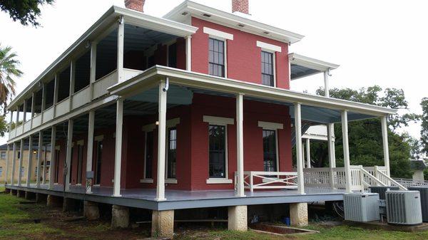 Stilwell House after porch was rebuilt to exact historic proportions.