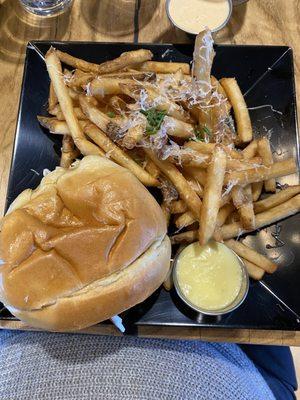 Asian Chicken w/parmesan fries ($13)