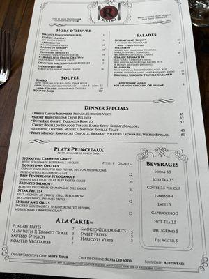 Menu, 04/13/24