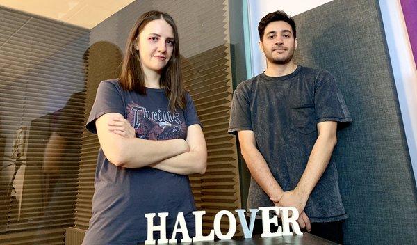 Annia and Matias of Haløver record new music at VisionQuest Sound.