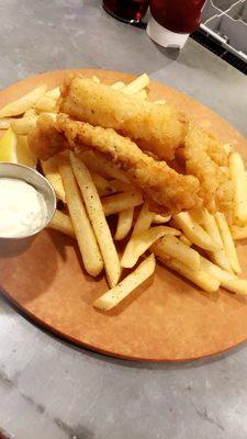 Delicious fish & chips cooked to perfection!