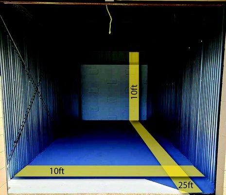 10ft X 25ft storage unit