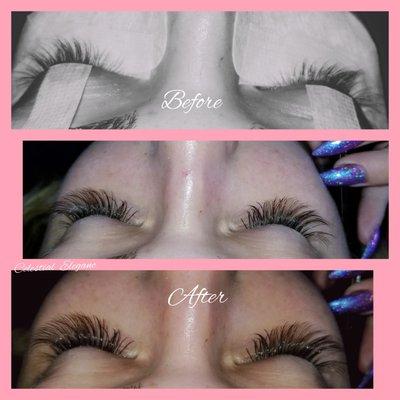 Semi-permanent Eyelash Extensions  (silky mink)