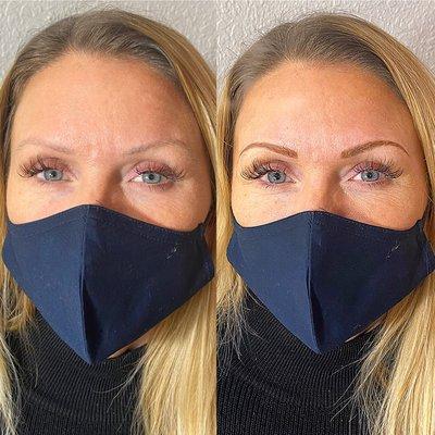 Before and after brows by Eileen