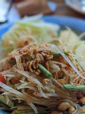 Papaya Salad, super spicy but so good!