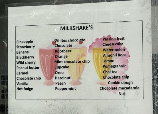 Milkshakes