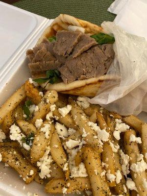 Gyros Pita and MVP Fries