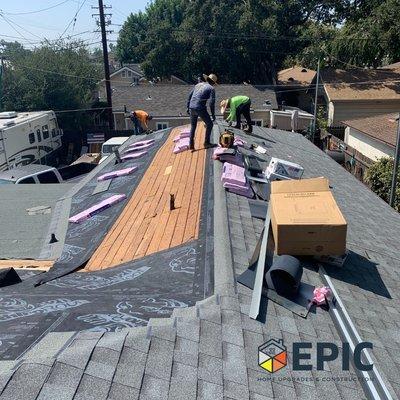 New Shingles installation