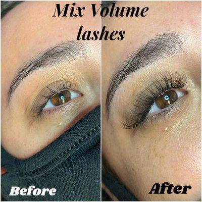 $150 Full Set IG Mix Volume (hybrid) lashes . Reg $200