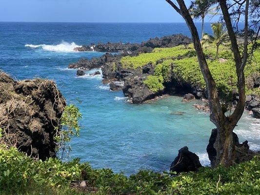 Black sand beach