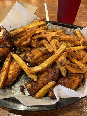 Wings and fries