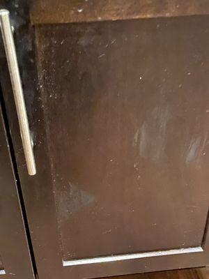 Dirt on outside of cabinets