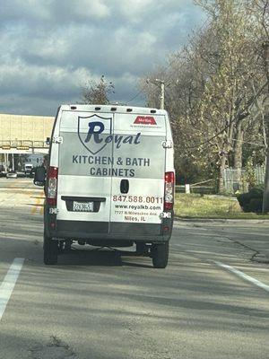 The driver of the car and the only van the company has.