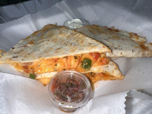 Quesadillas de camarones