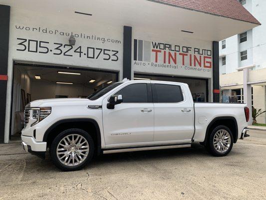 GMC Sierra Denali with SunTek Evolve 15 front, Evolve 70 back & Evolve 50 windshield / window tinting