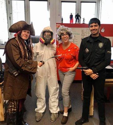 The Don Middleton Team enjoying the Halloween Spirit