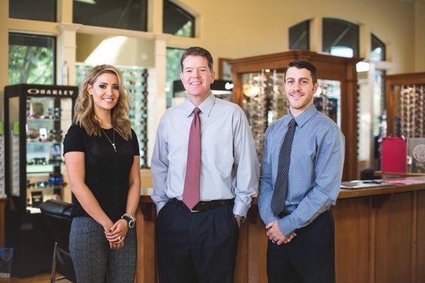 Pictured (from right)  Dr. Lauren Cisper Dr. Eric Kuykendall Dr. Cale Fulps