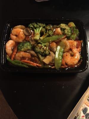 Shrimp with garlic sauce!! Yum!