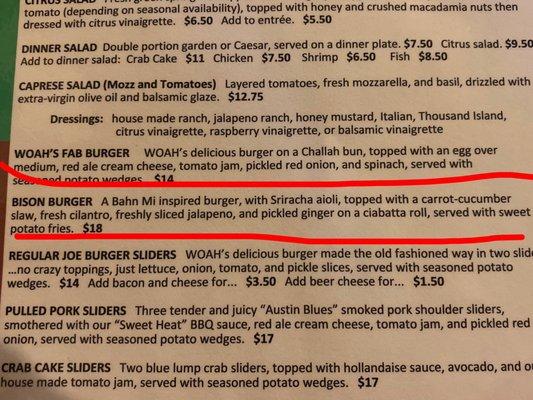 The menu blatantly omits the fact this is a "5oz burger".