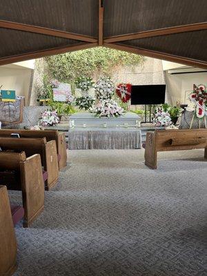 Funeral viewing with Burial All Inclusive Package. Downey Chapel.