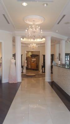 Entryway to bridal salon