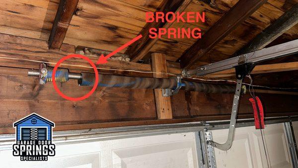 Broken garage door spring? Contact us for fast, professional garage door repair services to restore your door's function and security