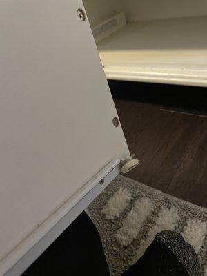 Broken dresser drawer wheel L