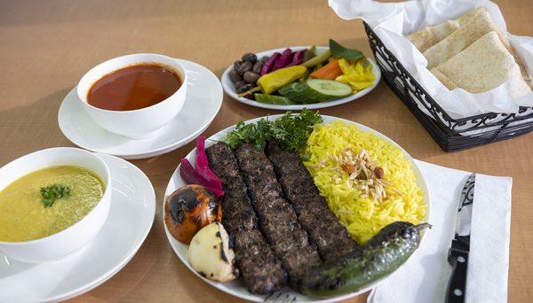 beef shish kabob entree