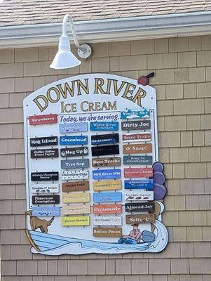 All the wonderful flavors of ice cream they have