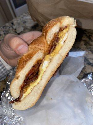 Bacon egg and cheese on a Roll - SPK