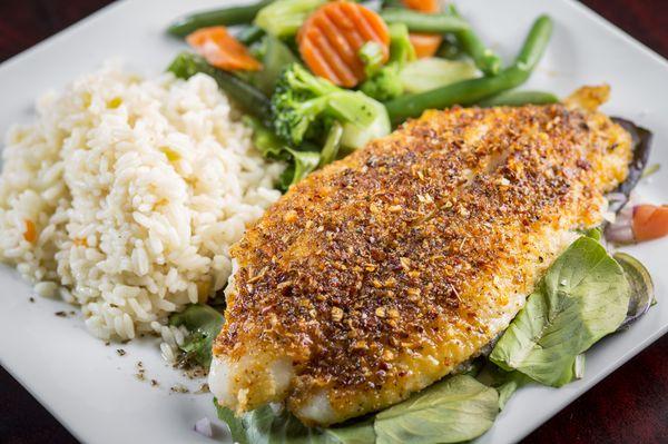 Roasted Garlic Crusted Grouper