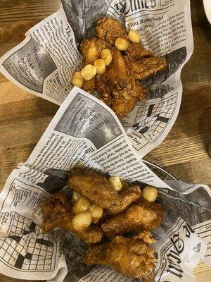 Garlic Garlic Fried Chicken and Honey Butter Fried Chicken