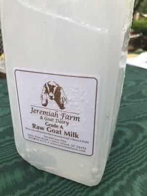 They sell this milk at the farm