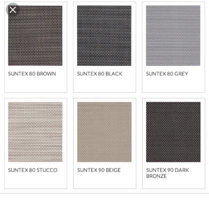 Solar Screen color options