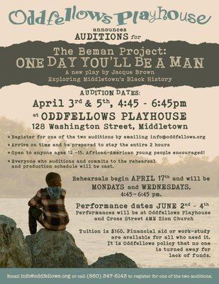 AUDITIONS! ODDFELLOWS IS A GREAT PLACE TO PERFORM! Whether you are a beginner or seasoned, this is the place for you!