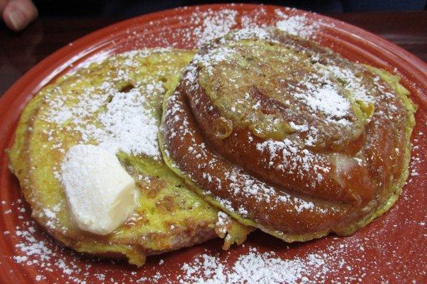 Cinnamon Roll French Toast, at Angie's Coffee & More in Torrington, CT.