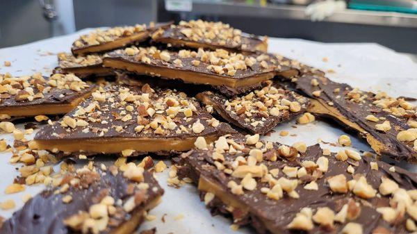 Homemade Almond Toffee.