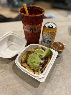 Vampiro, Michelada (Beer is from neighboring stand)