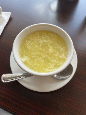 Egg drop soup is really good