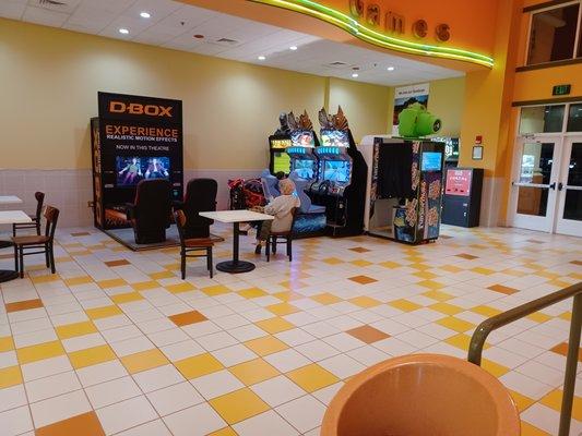 the arcade area