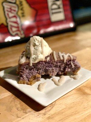 Purple yam cheesecake