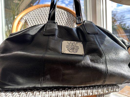 Ben Sherman leather bag completely restored .