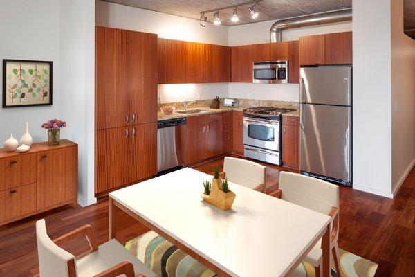 Darker color scheme kitchen