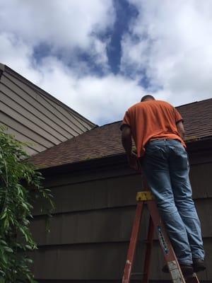 Cleaning gutters!