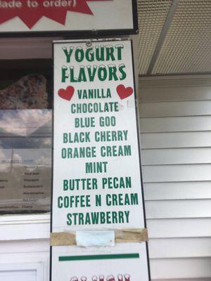 Yogurt flavor options