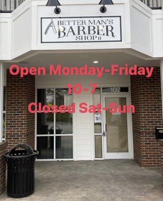 Barber Shop Hours