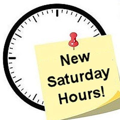 NEW Saturday opening hours! 10AM-4PM Due to popular demand, we are staying late on every Saturday from this weekend!