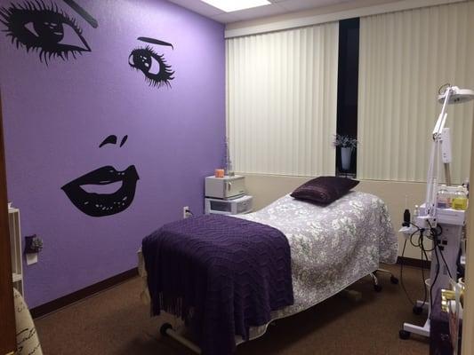 Relaxing facial room