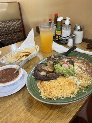 Carne asada plate