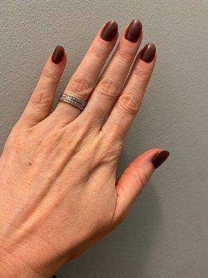 Next day nails. Love the color!